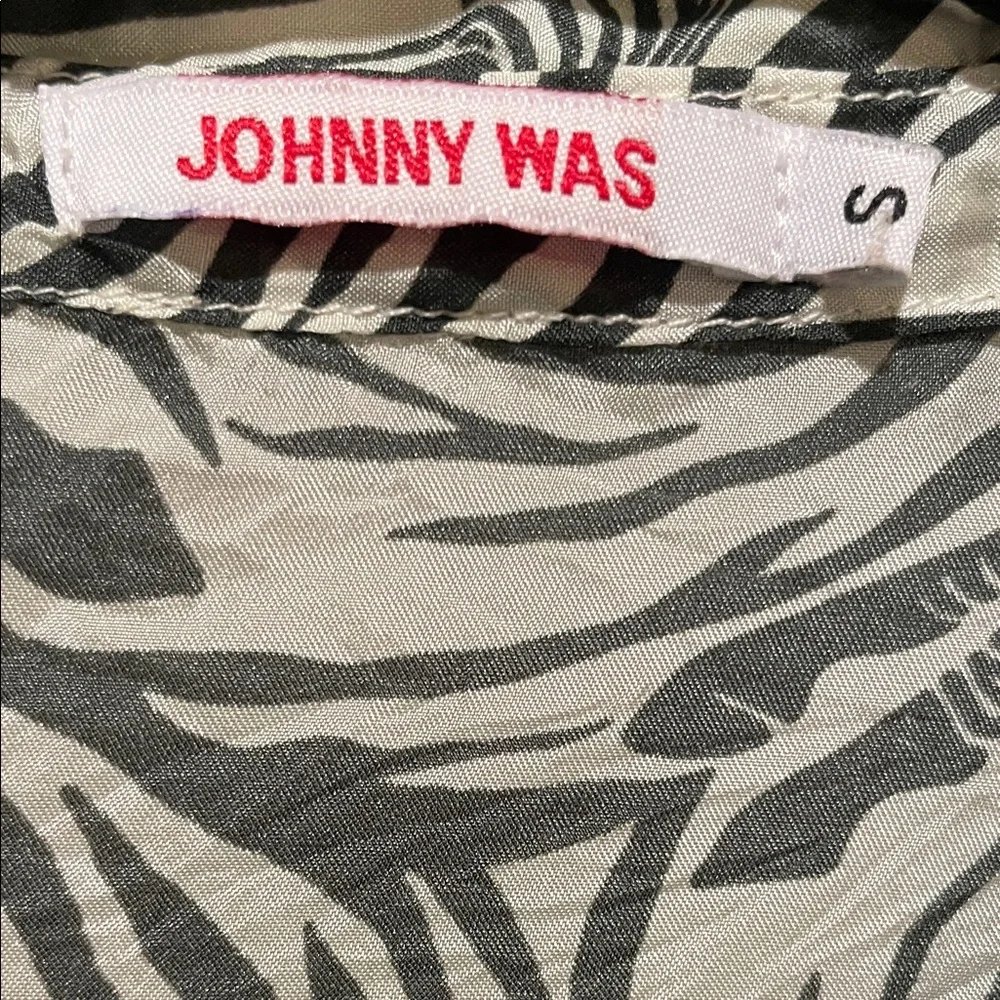 Johnny Was Zebra Pattern Shirt - Picture 2 of 8